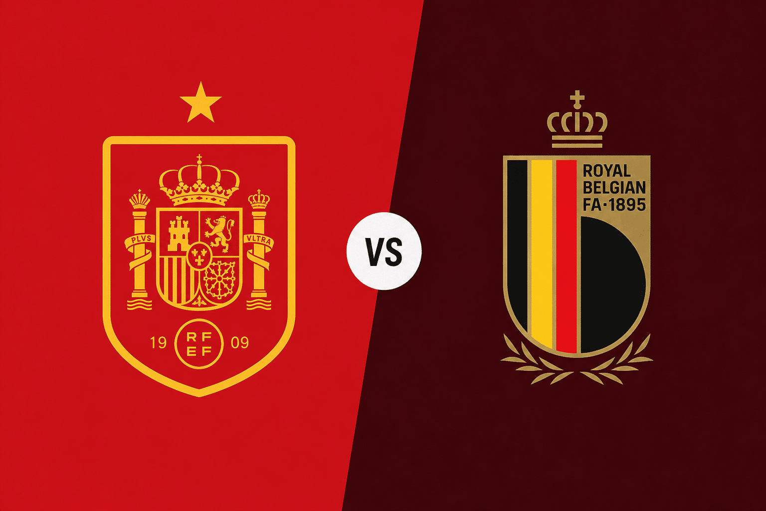 spain vs belgium national team flags