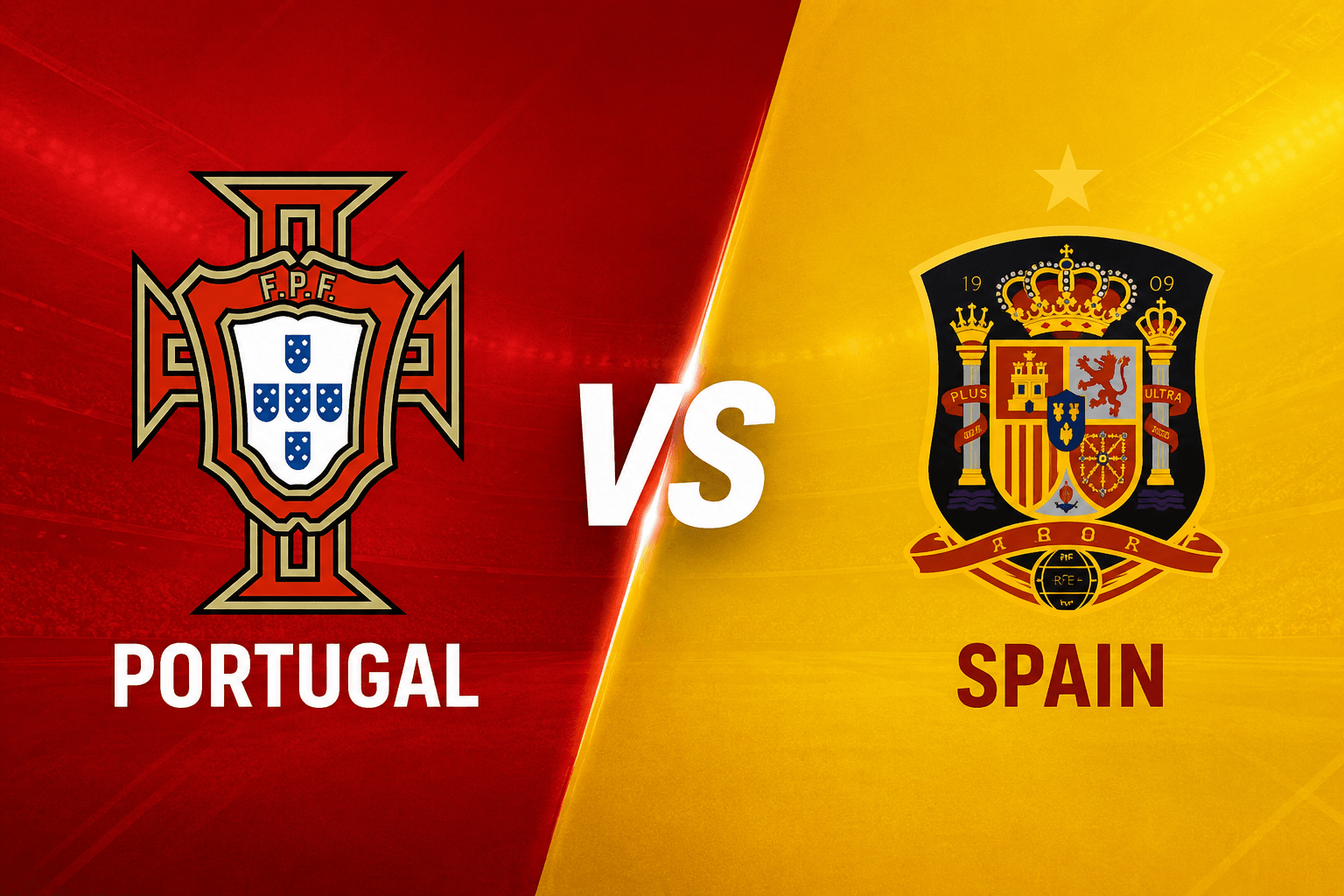 Portugal vs Spain flag; Match preview and prediction